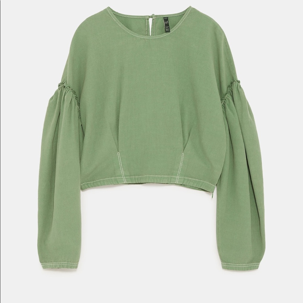 Zara top with contrasting top stitching - Picture 7 of 8